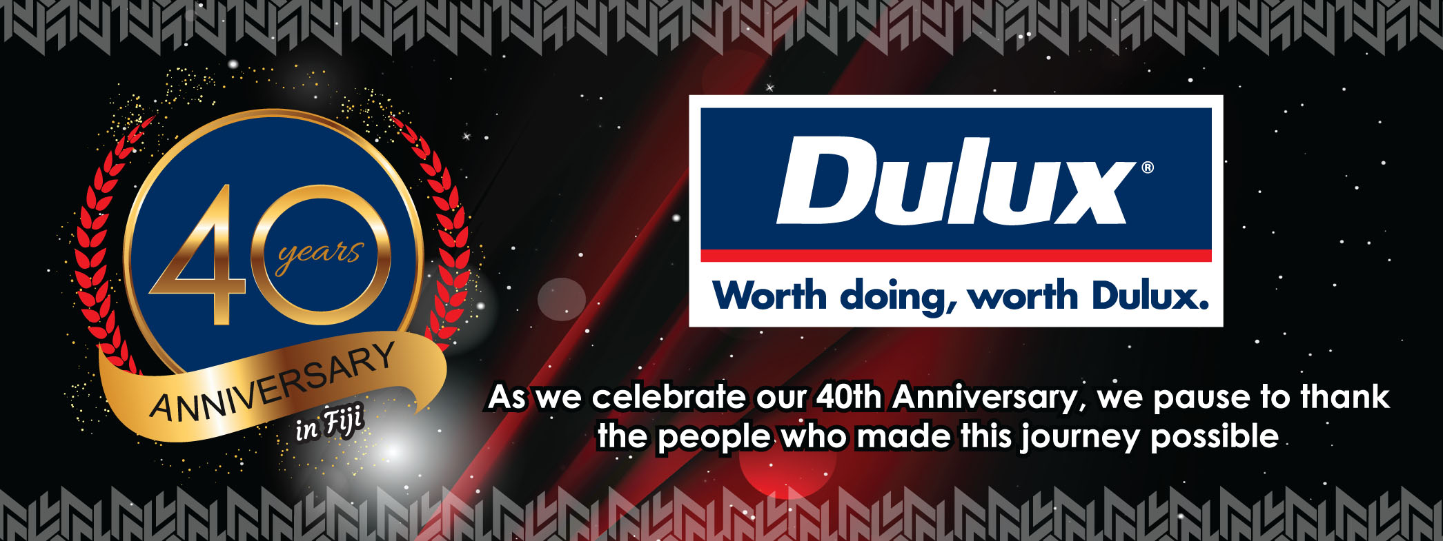 40th LED Advert